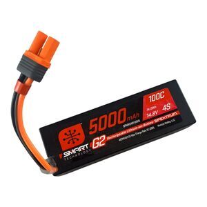 Spektrum Accessories 5000mAh 4S 14.8V Smart G2 LiPo 100C IC5 SPMX54S100H5